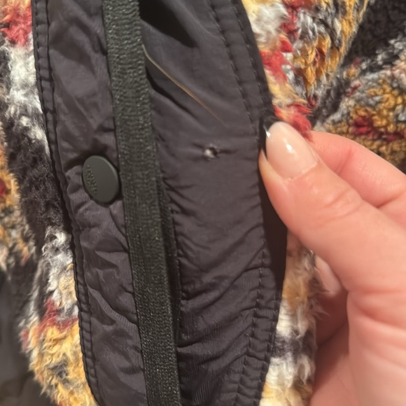 Free People Movement Elevation Jacquard Reversible Fleece Hooded Jacket Small - Picture 7 of 11